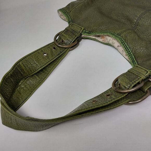 Green Faux Leather Shoulder Bag - Picture 9 of 12